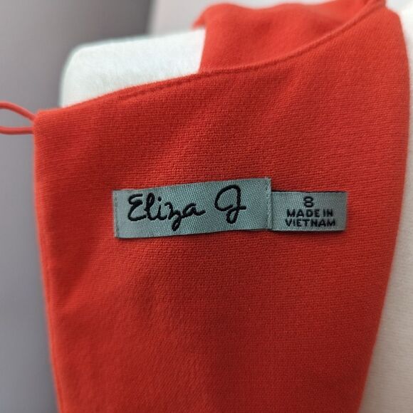 Eliza J Nordstrom Red Crepe Popover Sleeveless Mini Dress Size 8 NWT - Picture 11 of 12